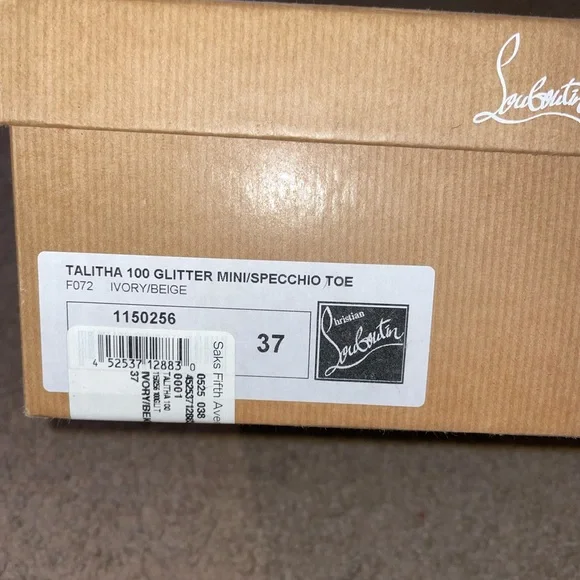 Christian Louboutin Talitha 100 Glitter mini/ specchio toe - Picture 7 of 14